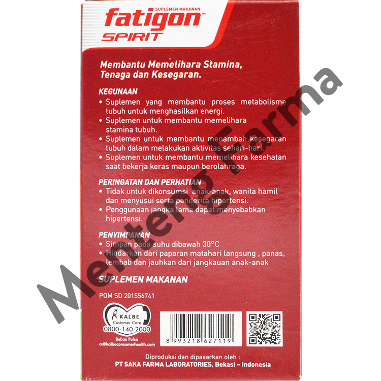 Fatigon Spirit - Multivitamin Penambah Energi dan Stamina Tubuh - Menteng Farma