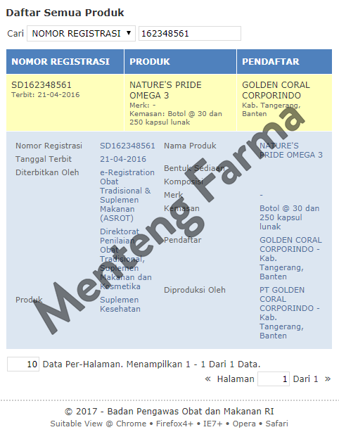 Nature's Pride Omega 3 - Menteng Farma