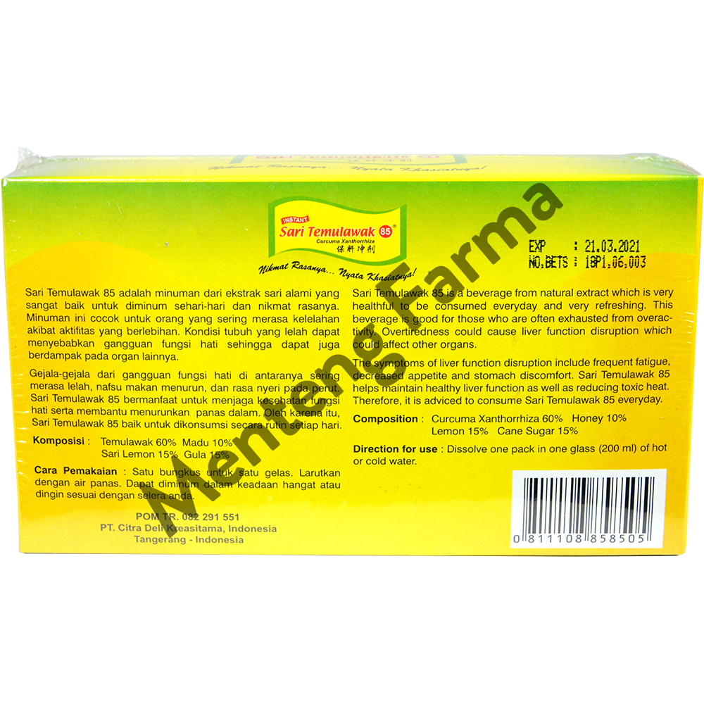 Sari Temulawak 85 Instan Original - Menteng Farma