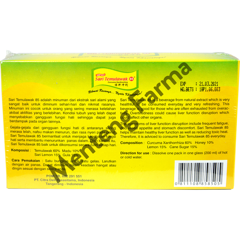 Sari Temulawak 85 Instan Original - Menteng Farma