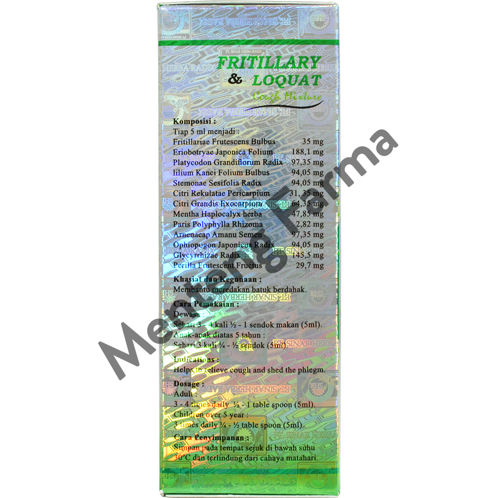 Fritillary and Loquat Cough Mixture Syrup - Menteng Farma