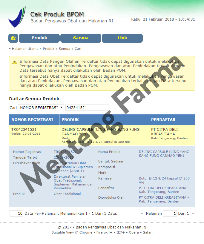 Ling Yang Shang Fung Ganmao Capsules (DELING CAPSULE) - 48 Capsule - Menteng Farma