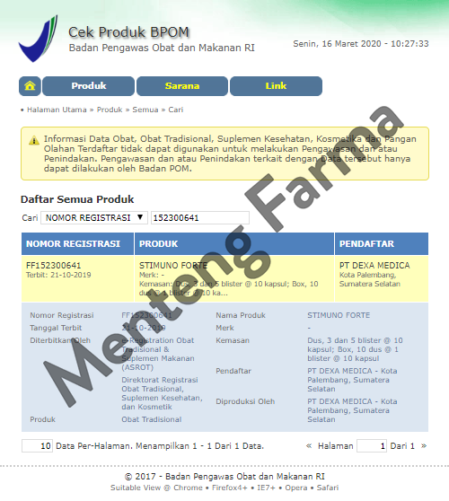 Stimuno Forte Isi 10 Kapsul - Suplemen Peningkat Daya Tahan Tubuh - Menteng Farma