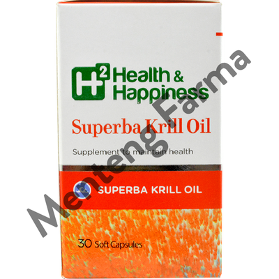 H2 Superba Krill Oil 30 Kapsul - Suplemen Omega 3 - Menteng Farma