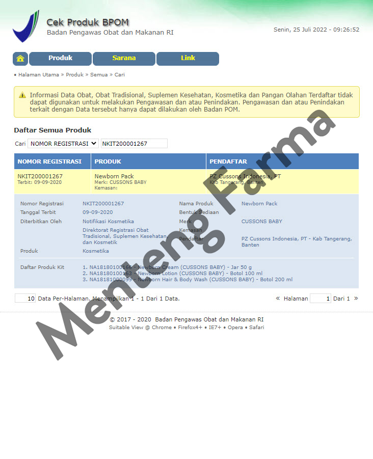 Cussons Baby Newborn Gift Pack - Hampers / Kado Bayi Newborn - Menteng Farma