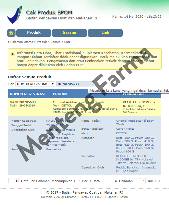 Sabun Mandi Cair Dettol Original - 300 Gram - Menteng Farma