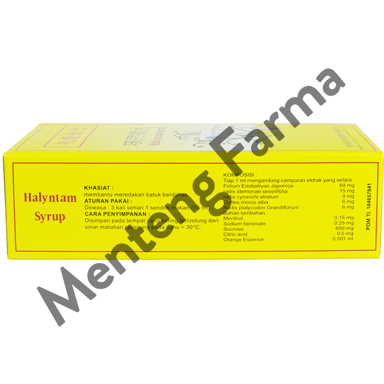 Halyntam Syrup - Obat Batuk Berdahak, Sakit Tenggorokan, Sesak Napas - Menteng Farma