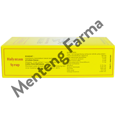 Halyntam Syrup - Obat Batuk Berdahak, Sakit Tenggorokan, Sesak Napas - Menteng Farma