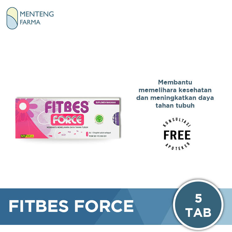 Fitbes Force 5 Kaplet - Suplemen Daya Tahan Tubuh - Menteng Farma