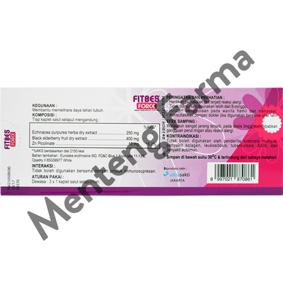 Fitbes Force 5 Kaplet - Suplemen Daya Tahan Tubuh - Menteng Farma