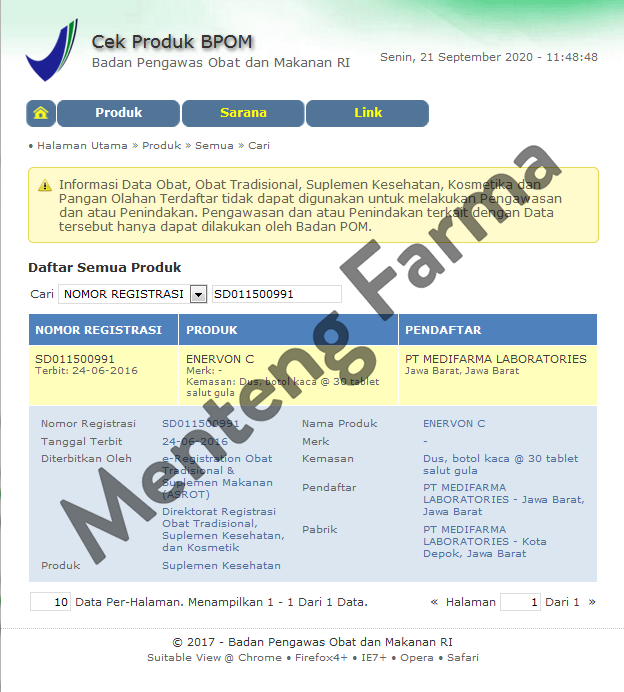 Enervon-C Multivitamin 30 Tablet - Multivitamin Daya Tahan Tubuh - Menteng Farma