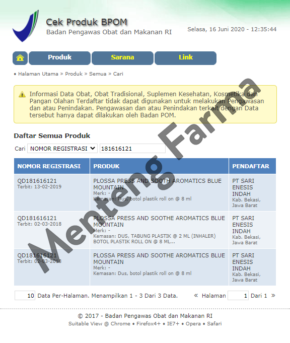 Plossa Minyak Angin Aromatherapy Blue Mountain - Menteng Farma