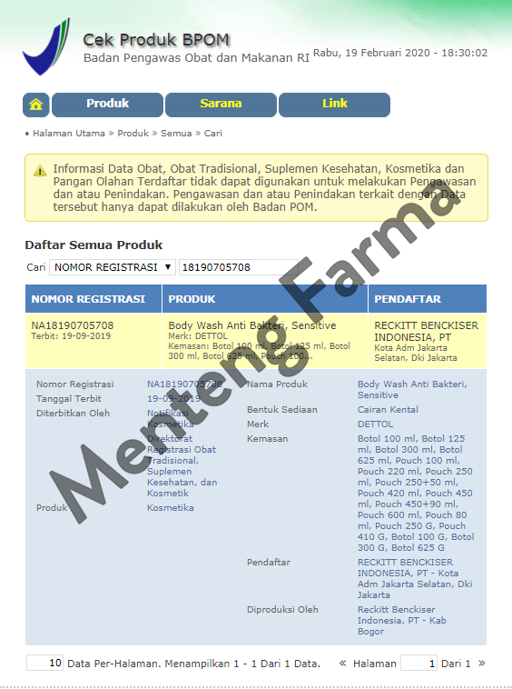 Sabun Mandi Cair Dettol Sensitive - 625 Gram - Menteng Farma