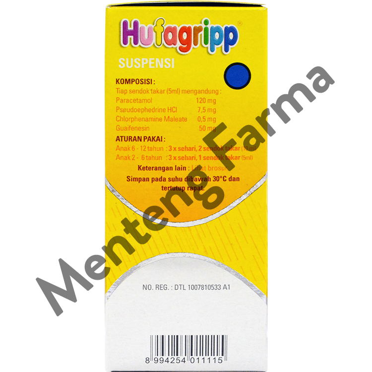 Hufagrip Kuning Obat Flu Dan Batuk Anak 60 mL - Menteng Farma