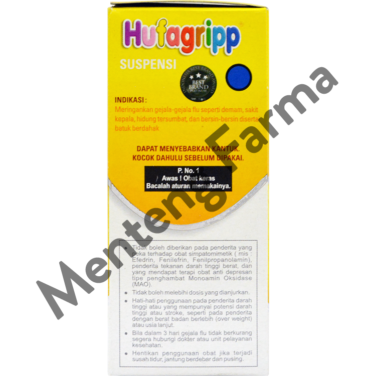 Hufagrip Kuning Obat Flu Dan Batuk Anak 60 mL - Menteng Farma