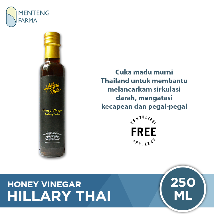 Honey Vinegar Hillary Thai 250 mL - Cuka Madu Thailand - Menteng Farma