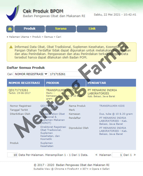 Transpulmin Kids Balsam 20 G - Pereda Hidung Tersumbat - Menteng Farma