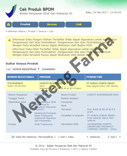 Kingto Bushengdan - Obat Penambah Stamina Pria - Menteng Farma