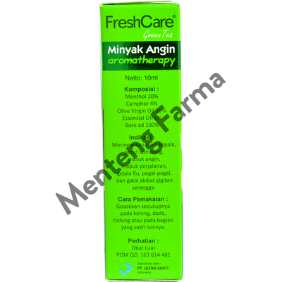 FreshCare Aromatheraphy Green Tea - Atasi Gejala Masuk Angin, Pegal - Menteng Farma