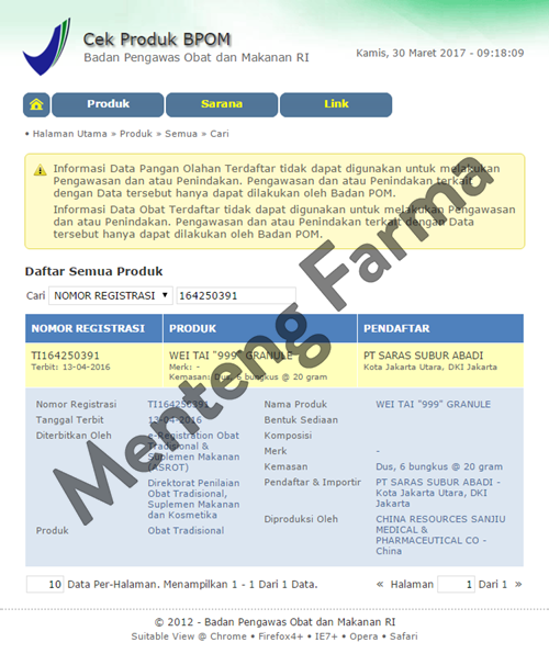 Weitai 999 Granule - Obat Nyeri Lambung / Maag - Menteng Farma