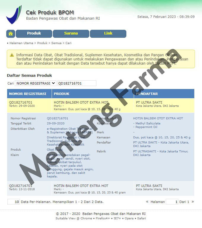 Hot In Balsem Otot Extra Hot - Pereda Pegal Linu dan Nyeri Sendi - Menteng Farma