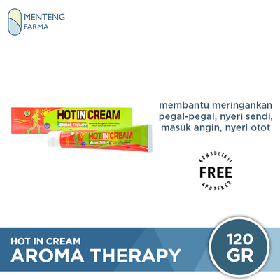 Hot In Cream Aromatherapy 120 Gr - Pereda Nyeri Otot dan Sendi - Menteng Farma