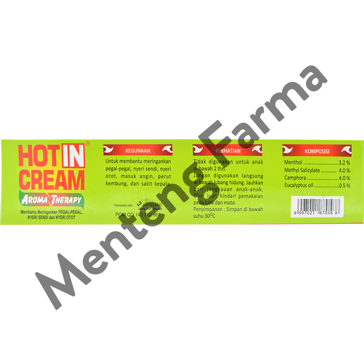 Hot In Cream Aromatherapy 120 Gr - Pereda Nyeri Otot dan Sendi - Menteng Farma