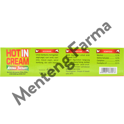 Hot In Cream Aromatherapy 120 Gr - Pereda Nyeri Otot dan Sendi - Menteng Farma