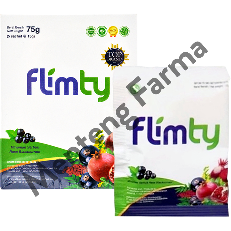 Flimty Fiber Blackcurrant Travel Pack 5 Sachet - Pelangsing Diet Detox - Menteng Farma