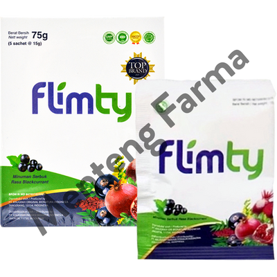 Flimty Fiber Blackcurrant Travel Pack 5 Sachet - Pelangsing Diet Detox - Menteng Farma