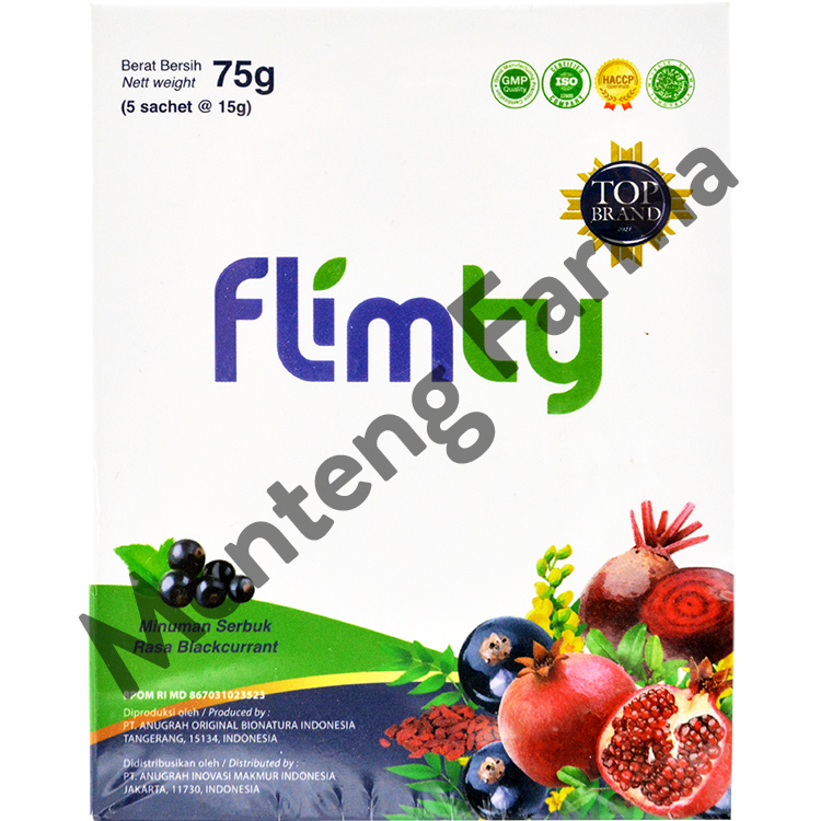 Flimty Fiber Blackcurrant Travel Pack 5 Sachet - Pelangsing Diet Detox - Menteng Farma