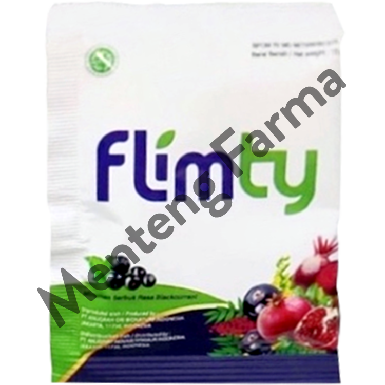 Flimty Fiber Blackcurrant Travel Pack 5 Sachet - Pelangsing Diet Detox - Menteng Farma