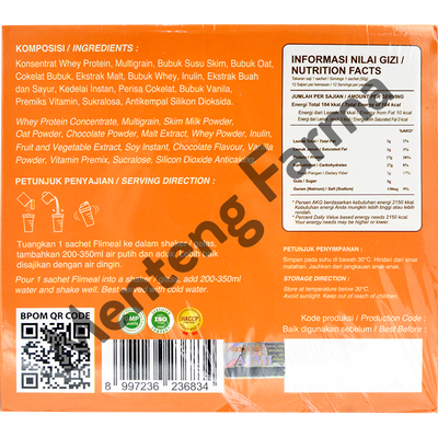 Flimeal Coklat Susu Sachet 50 Gr - Minuman Sereal Bernutrisi - Menteng Farma