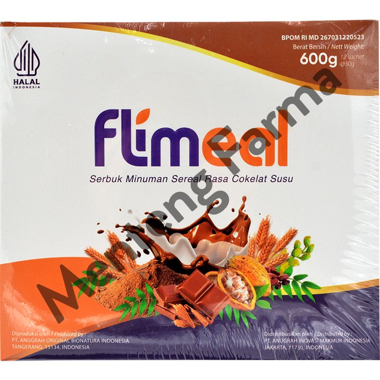 Flimeal Coklat Susu 12 Sachet - Minuman Sereal Bernutrisi - Menteng Farma