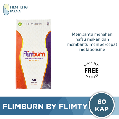 Flimburn By Flimty 60 Kapsul - Suplemen Pembakar Lemak - Menteng Farma