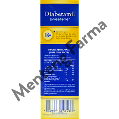 Diabetamil Sweetener 50 Sachet - Pemanis Alami Diabetes Rendah Kalori - Menteng Farma