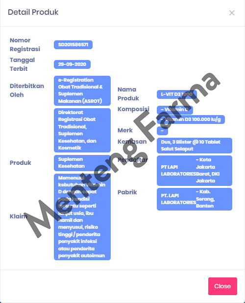 L-Vit D3 1000 10 Tablet - Memenuhi Kebutuhan Vitamin D - Menteng Farma