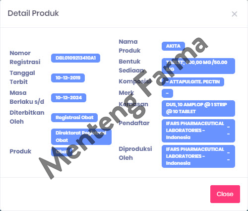 Akita 10 Tablet - Obat Diare - Menteng Farma
