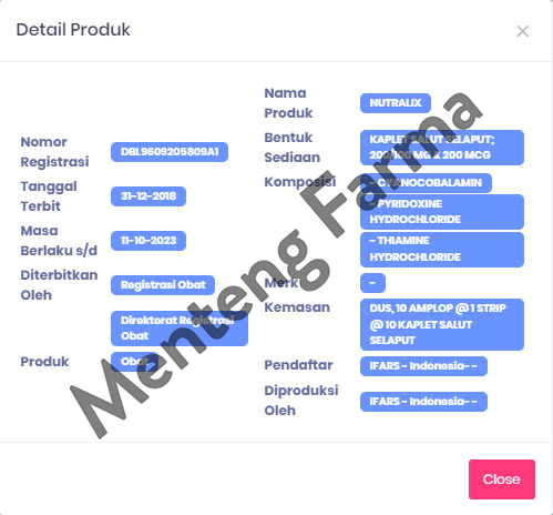 Nutralix 10 Kaplet - Suplemen Vitamin B - Menteng Farma