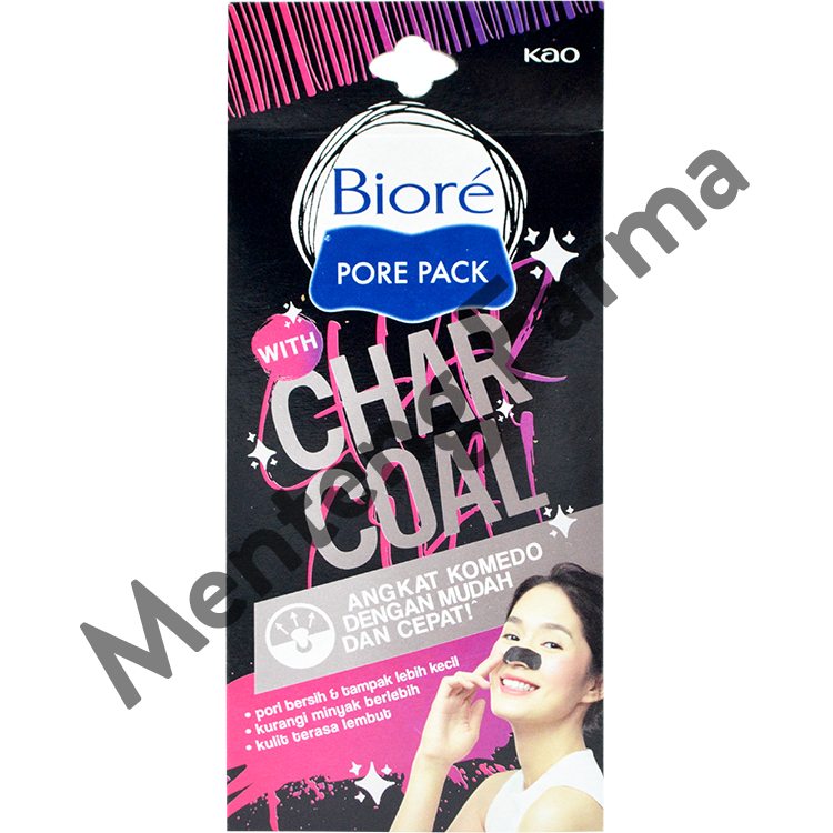 Biore Pore Pack Black 4 Pcs - Plester Pengangkat Komedo Dengan Bamboo Charcoal - Menteng Farma
