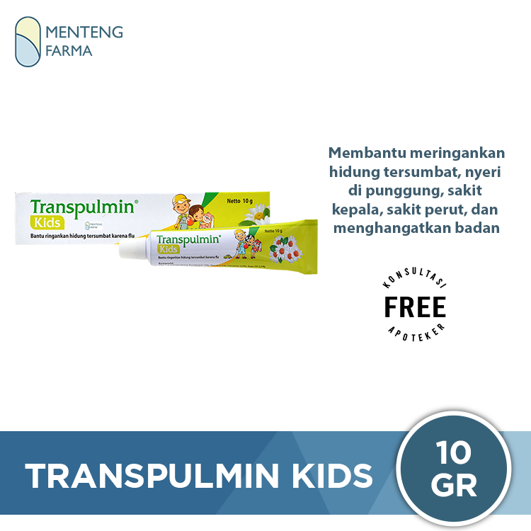 Transpulmin Kids Balsam 10 G - Pereda Hidung Tersumbat - Menteng Farma