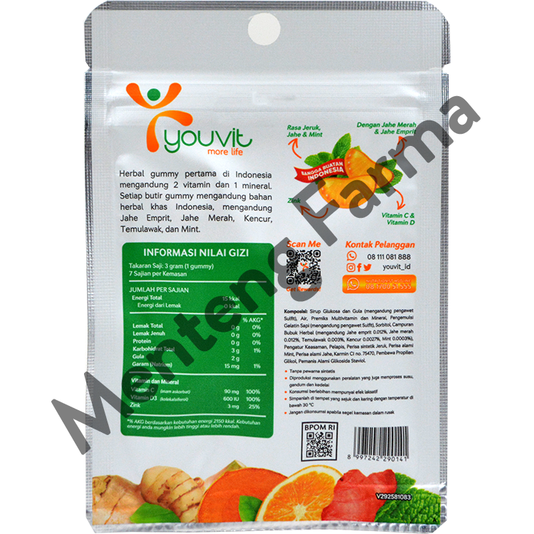 Youvit Herb & Vitamin 7 Gummies - Vitamin Kesehatan Tubuh - Menteng Farma