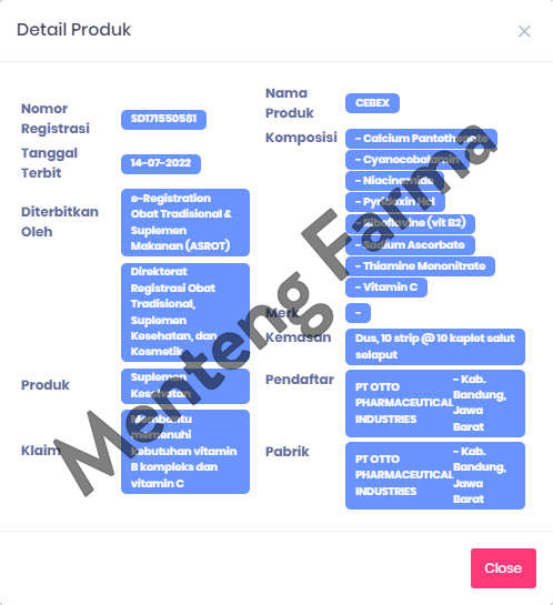 Cebex 10 Kaplet - Suplemen Multivitamin Untuk Kesehatan Tubuh - Menteng Farma