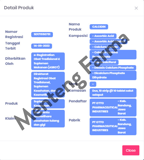 Calcidin 10 Tablet - Suplemen Kalsium Tulang dan Gigi - Menteng Farma