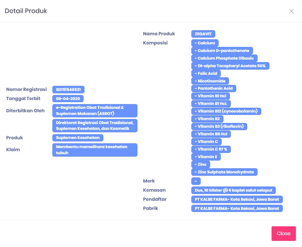 Zegavit Strip 5 Kaplet - Suplementasi Multivitamin Kesehatan Tubuh - Menteng Farma