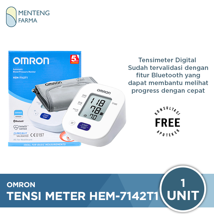 Omron HEM 7142T1 Bluetooth Blood Pressure Monitor with Body