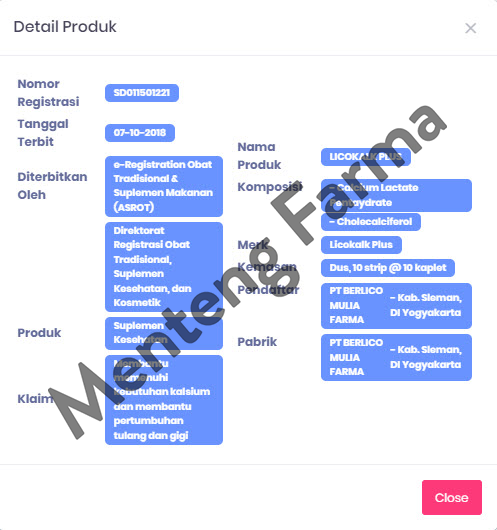 Licokalk Plus Papermint 300 mg 10 Kaplet - Suplemen Kalsium - Menteng Farma