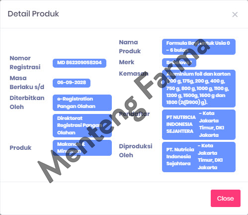 Bebelove 1 (0 - 6 Bulan) Formula Bayi Bubuk 200 Gram - Menteng Farma