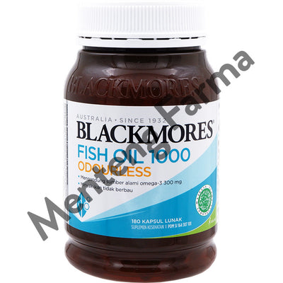 Blackmores Odourless Fish Oil 1000 mg - Isi 180 Kapsul Lunak - Menteng Farma