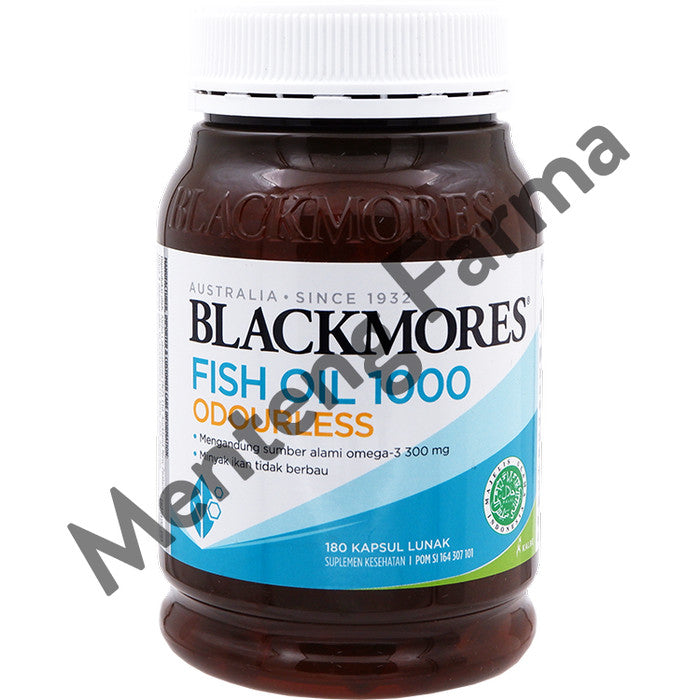 Blackmores Odourless Fish Oil 1000 mg - Isi 180 Kapsul Lunak - Menteng Farma